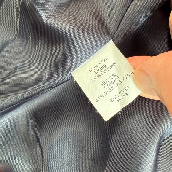 J.Crew Double Breasted Pea Coat Jacket in Red Buffalo Plaid 100% Wool Women 2 - Picture 11 of 12